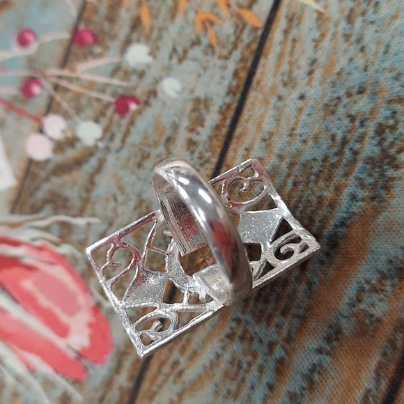 MORGANITE Sterling Silver Ring Size 6.5 - Picture 2 of 5